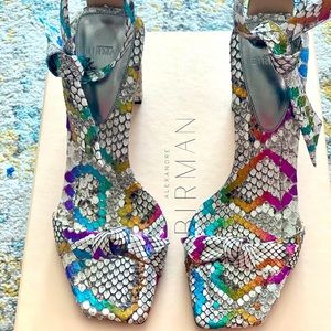 Alexandre Birman Clarita Multicolor Python Heels